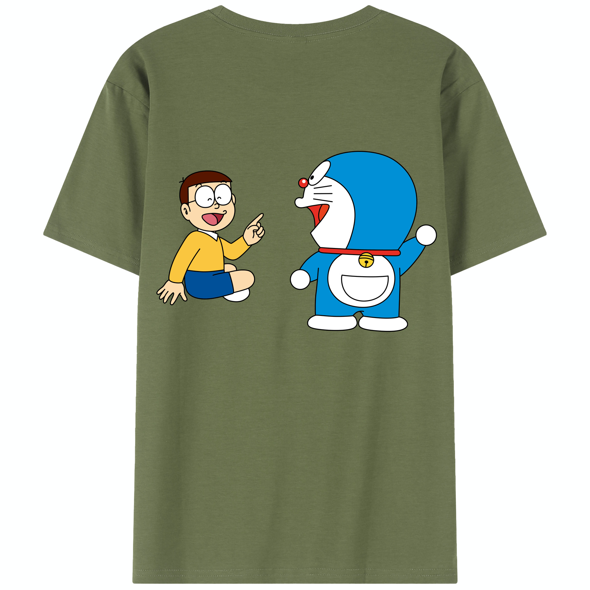 （画像用） ドラえもん Doraemon 綿100％半袖Tシャツ（背面プリント）